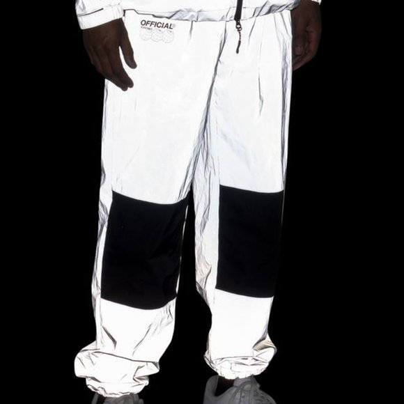 NWT 3M Silver Reflective Track Pants - Picture 2 of 5